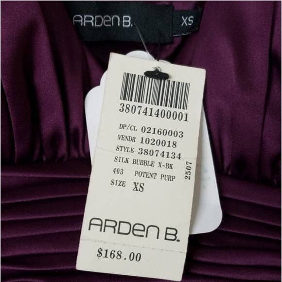 NWT Silk Arden B. Burgundy Merlot Dress - Picture 4 of 6